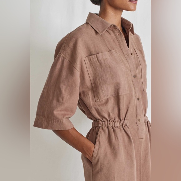 Apiece Apart Palmera Mini Dress in Deep Khaki NEW WITH TAGS - Picture 6 of 8